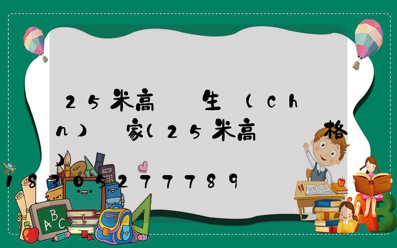 25米高桿燈生產(chǎn)廠家(25米高桿燈價格)