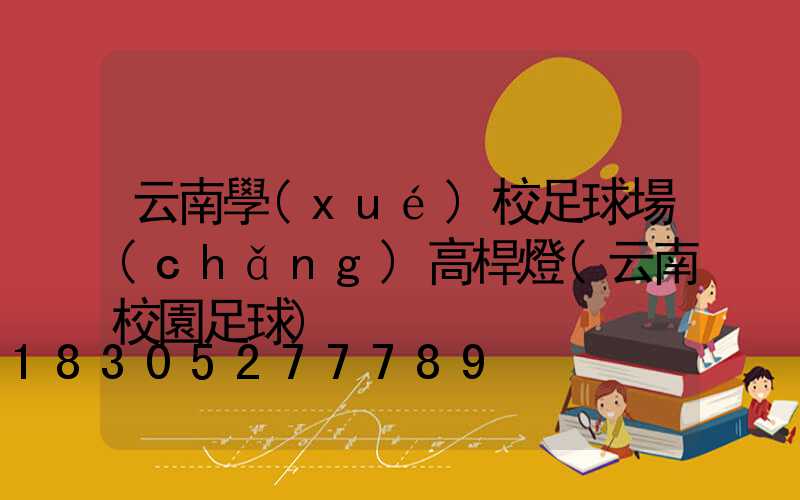 云南學(xué)校足球場(chǎng)高桿燈(云南校園足球)