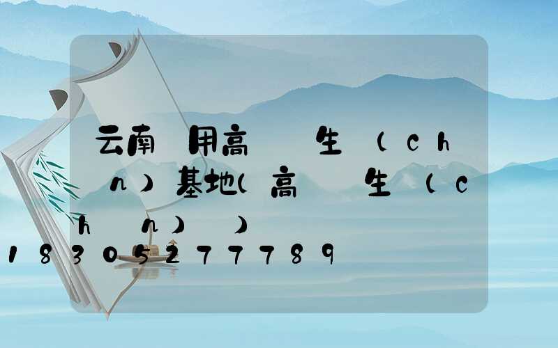 云南實用高桿燈生產(chǎn)基地(高桿燈生產(chǎn)廠)