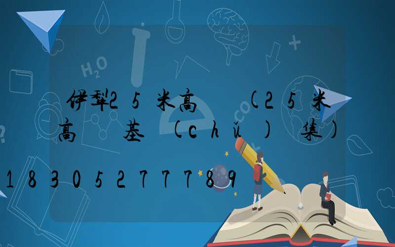 伊犁25米高桿燈(25米高桿燈基礎(chǔ)圖集)