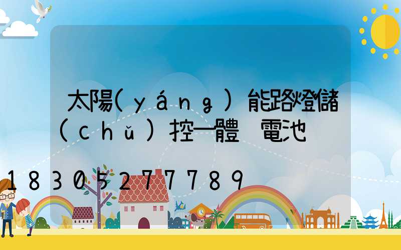 太陽(yáng)能路燈儲(chǔ)控一體鋰電池