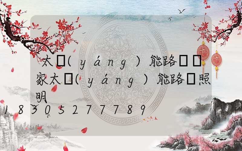 太陽(yáng)能路燈廠家太陽(yáng)能路燈照明