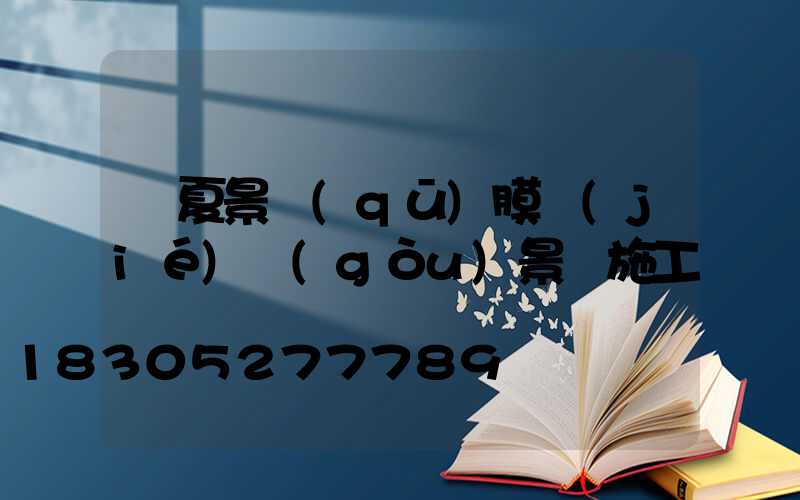 寧夏景區(qū)膜結(jié)構(gòu)景觀施工