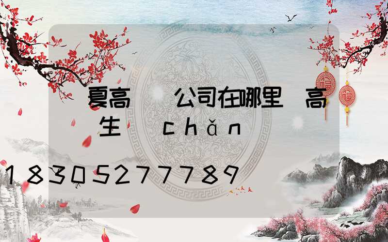 寧夏高桿燈公司在哪里(高桿燈生產(chǎn)廠)