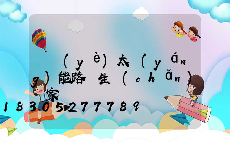 專業(yè)太陽(yáng)能路燈生產(chǎn)廠家