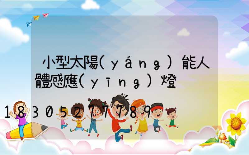 小型太陽(yáng)能人體感應(yīng)燈