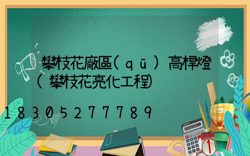 攀枝花廠區(qū)高桿燈(攀枝花亮化工程)