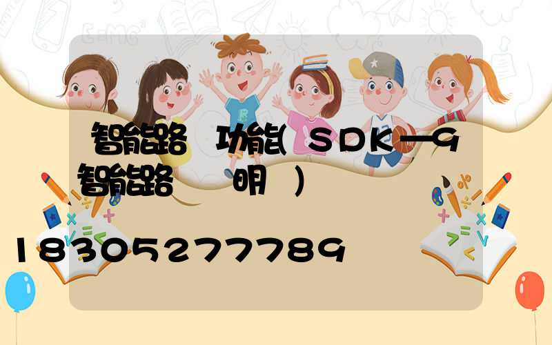 智能路燈功能(SDK—9智能路燈說明書)