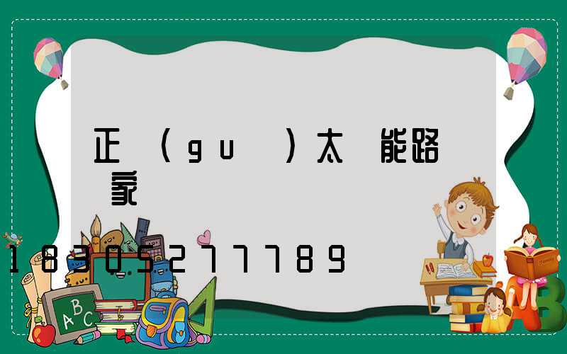 正規(guī)太陽能路燈廠家電話