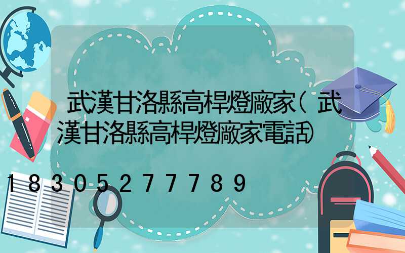 武漢甘洛縣高桿燈廠家(武漢甘洛縣高桿燈廠家電話)