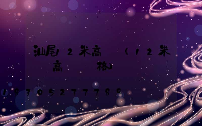 汕尾12米高桿燈(12米廣場高桿燈價格)