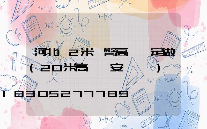 河北12米雙臂高桿燈定做(20米高桿燈安裝視頻)