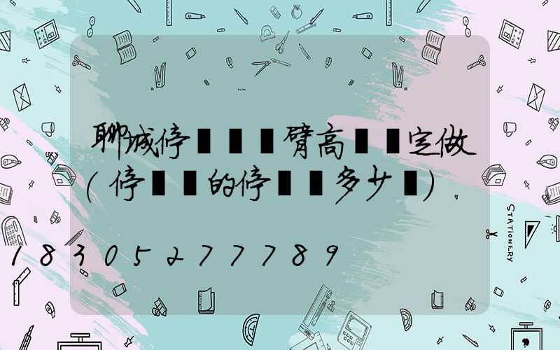 聊城停車場雙臂高桿燈定做(停車場的停車桿多少錢)