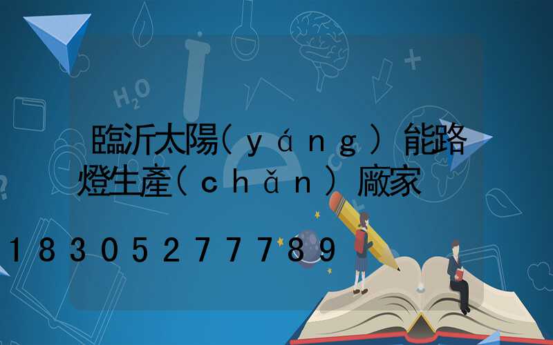 臨沂太陽(yáng)能路燈生產(chǎn)廠家