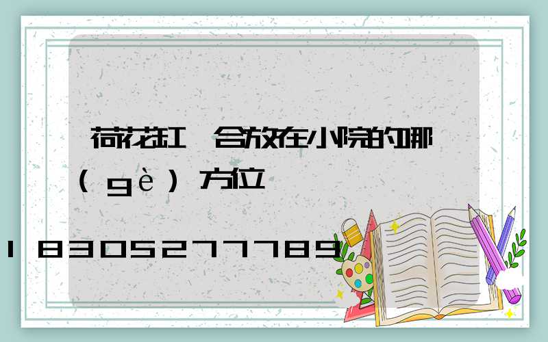 荷花缸適合放在小院的哪個(gè)方位