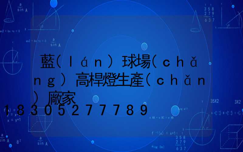 藍(lán)球場(chǎng)高桿燈生產(chǎn)廠家