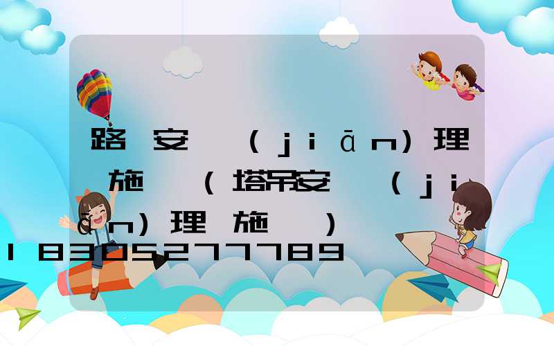 路燈安裝監(jiān)理實施細則(塔吊安裝監(jiān)理實施細則)