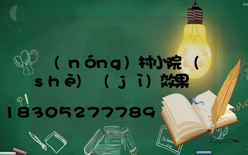 農(nóng)村小院設(shè)計(jì)效果圖