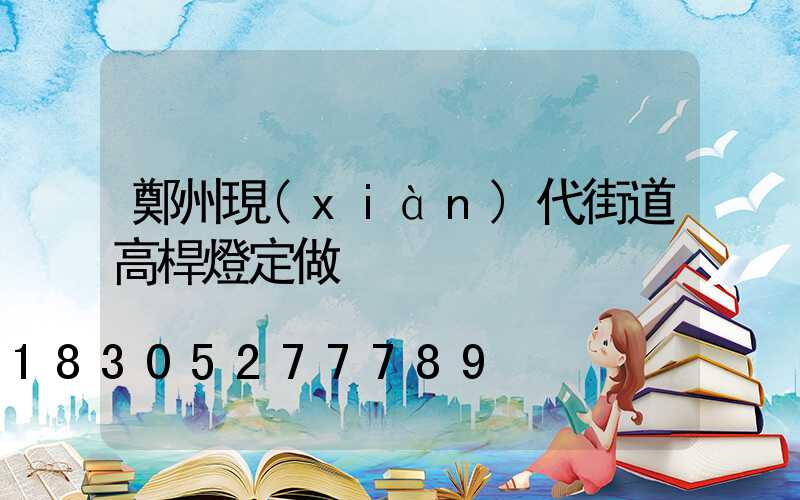 鄭州現(xiàn)代街道高桿燈定做