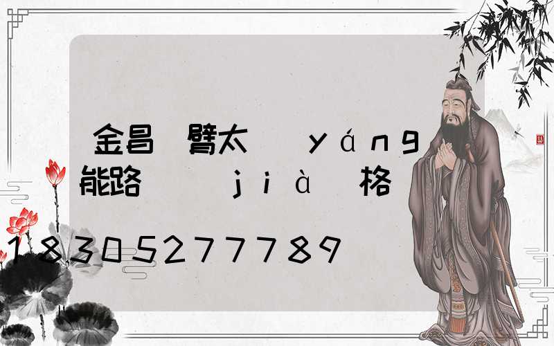 金昌雙臂太陽(yáng)能路燈價(jià)格